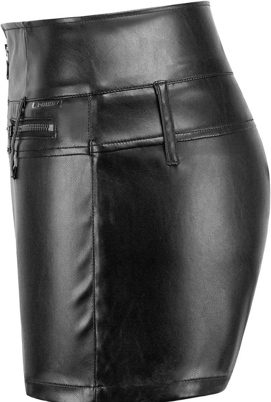 RAMISU Women's High Waist Faux Leather Shorts - Stretchy Skinny Motorcycle Shorts for Casual Wear