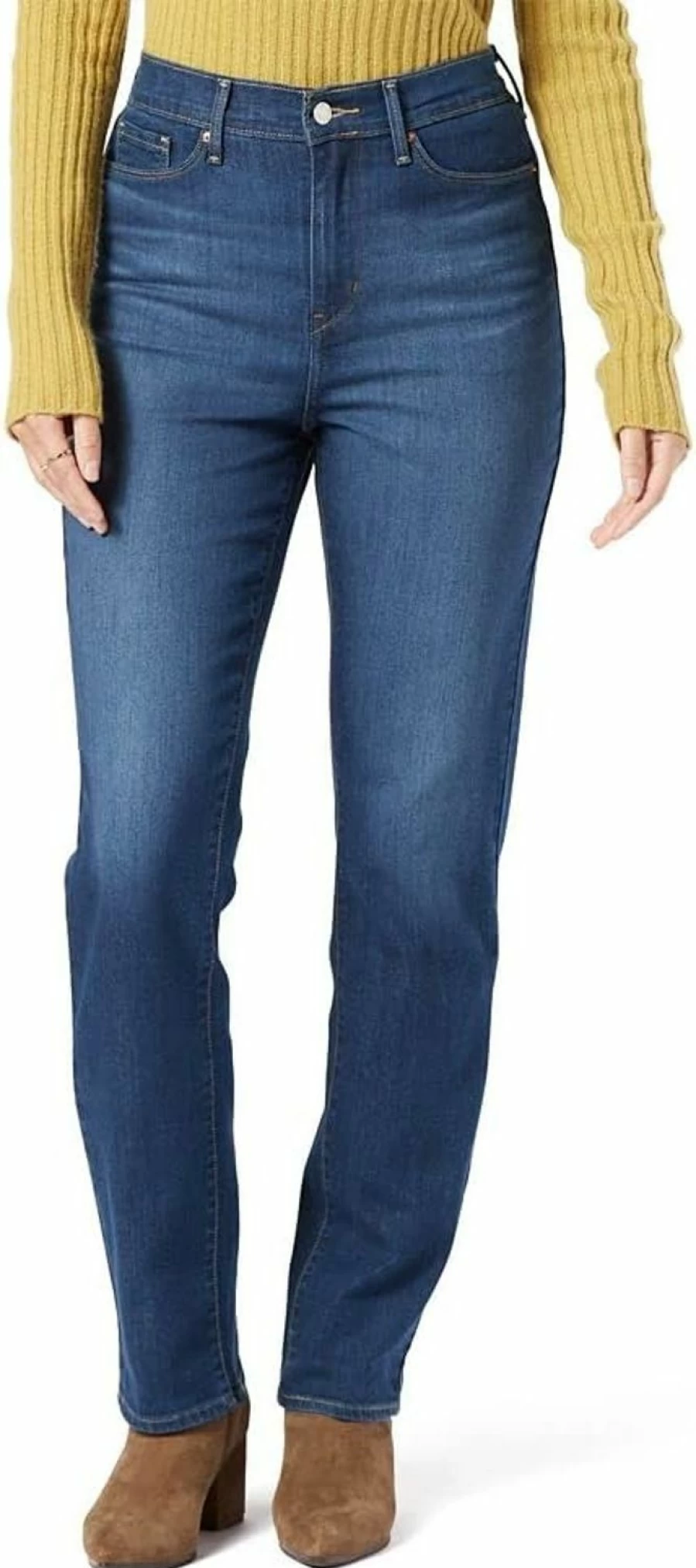 Signature by Levi Strauss & Co. Gold Label Women's High-Rise Straight Leg Jeans (Standard & Plus Sizes)