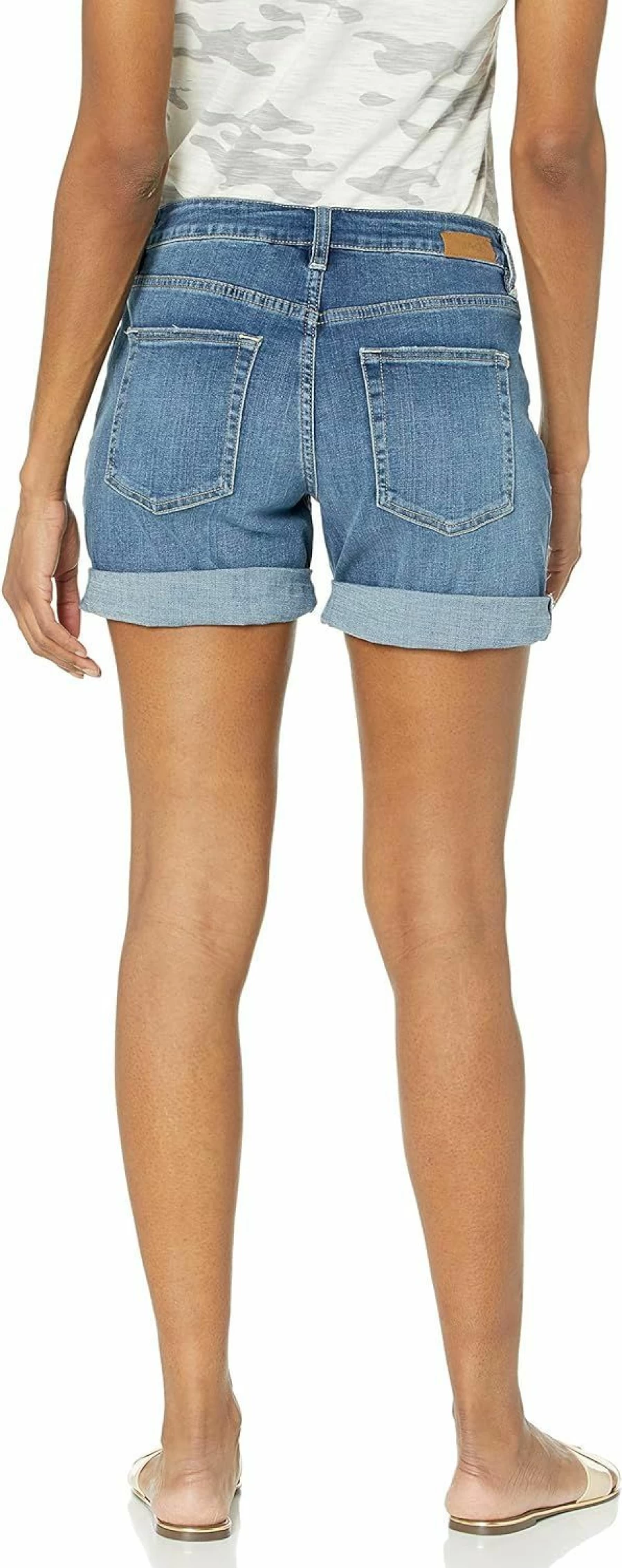 Jag Jeans Women's Alex Mid Rise Boyfriend Denim Shorts - Relaxed Fit Distressed Style