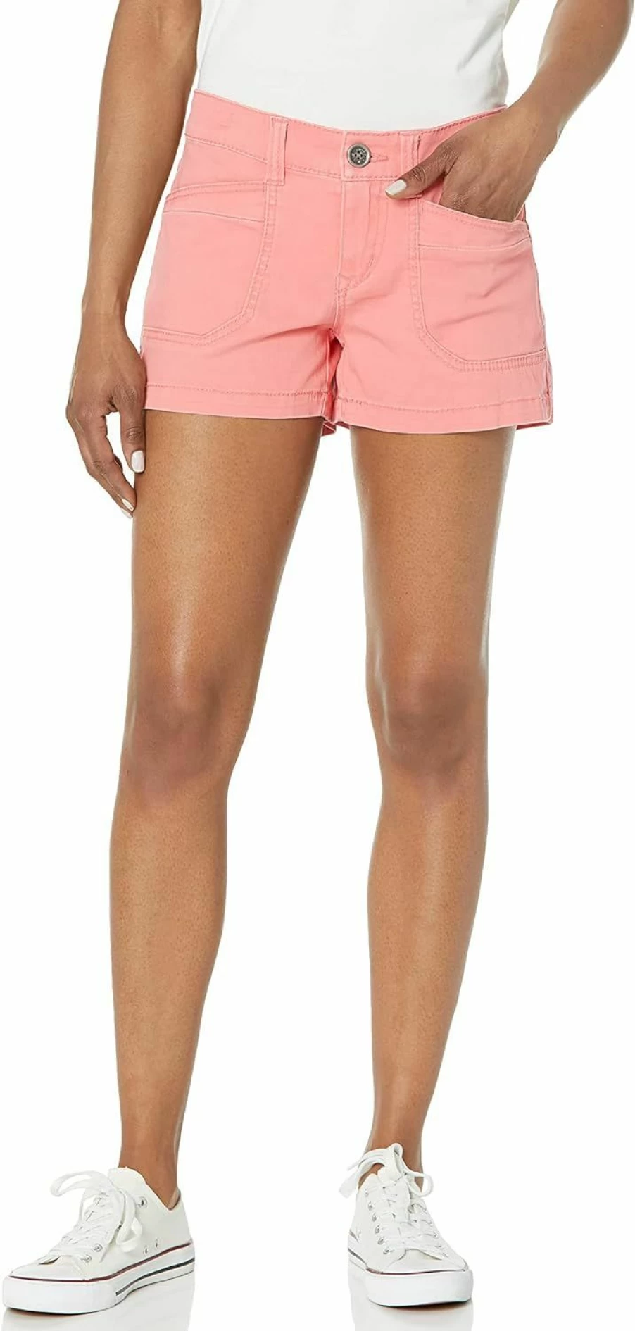 UNIONBAY Women's Delaney High-Rise Stretch Shorts 3.5" Inseam Comfort Fit Casual Summer