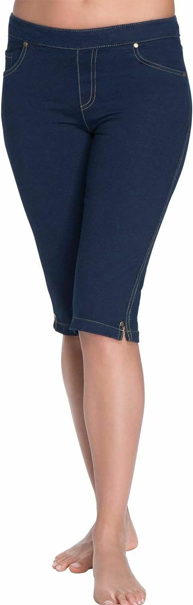 "PajamaJeans Women's Bermuda Shorts - Comfortable Pedal Pushers for Casual Wear"
