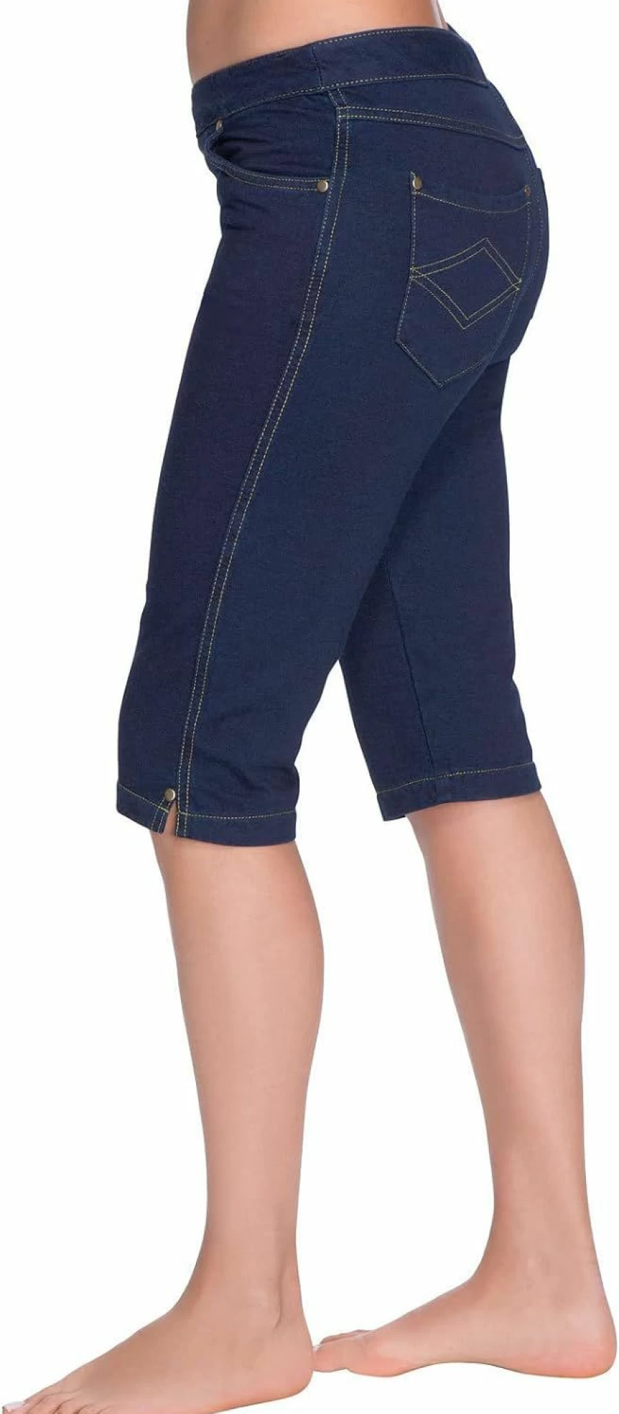 "PajamaJeans Women's Bermuda Shorts - Comfortable Pedal Pushers for Casual Wear"
