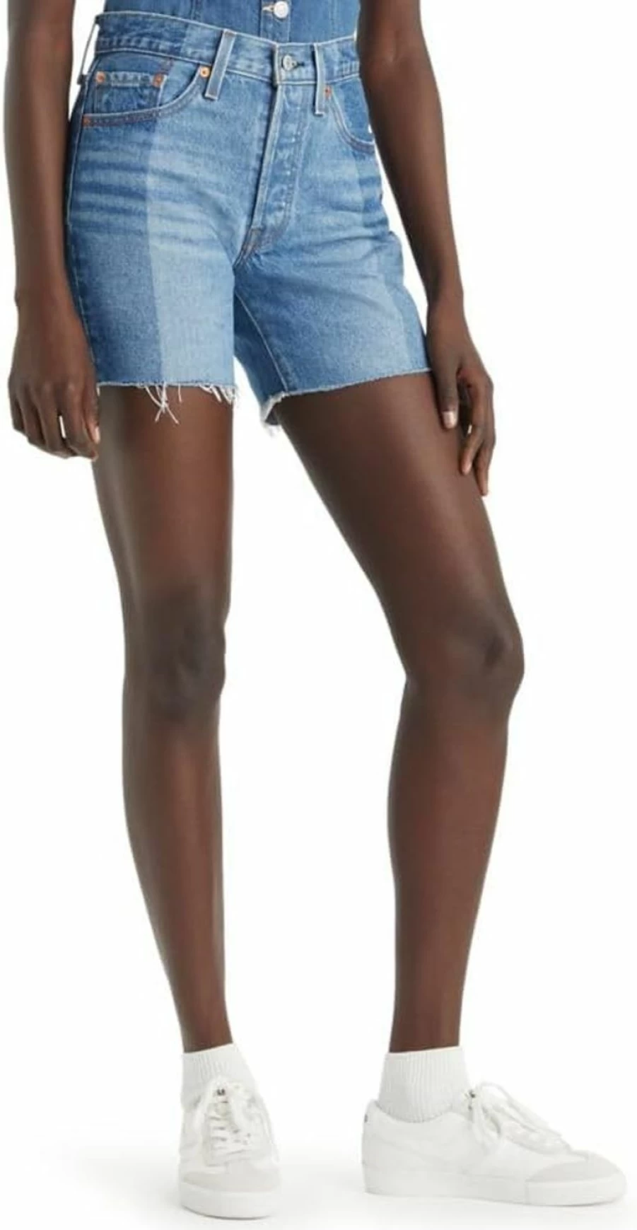 Levi's Women's 501 Mid Thigh Denim Shorts - Classic Fit High-Quality Vintage Style