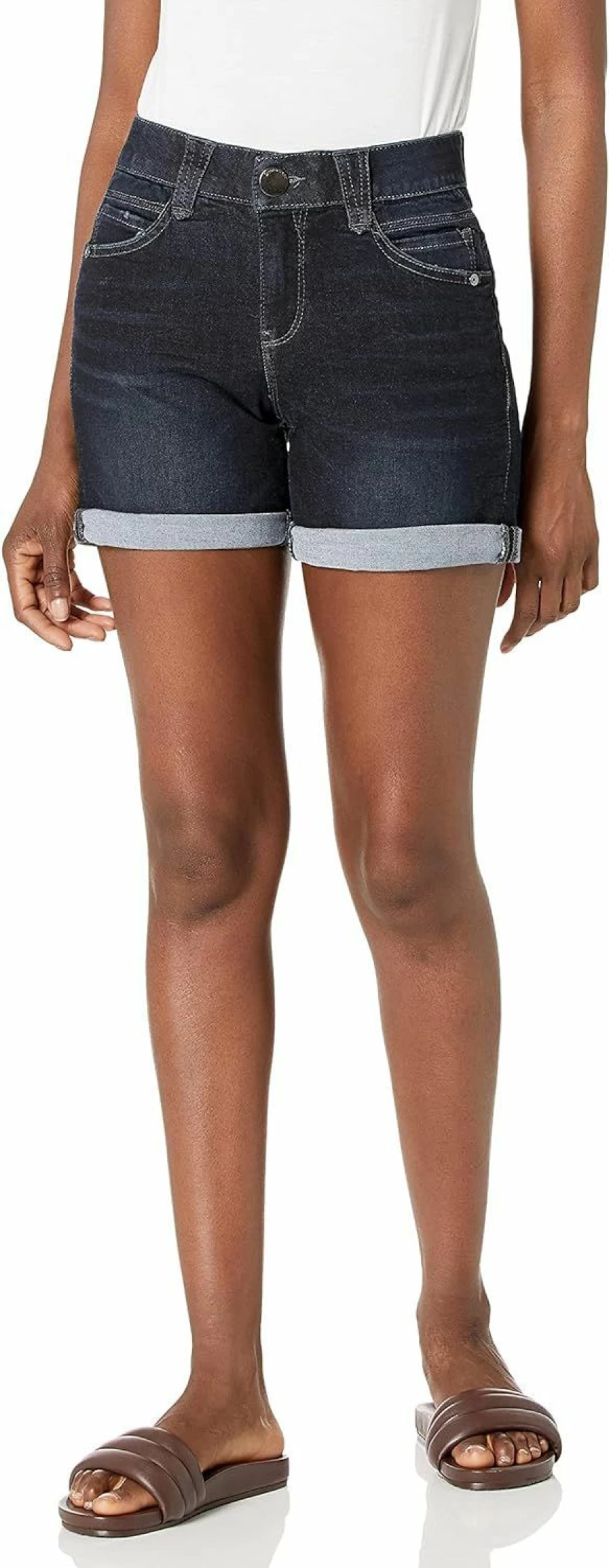 Democracy Women's High-Waisted Ab Shaping 5" Shorts for Tummy Control