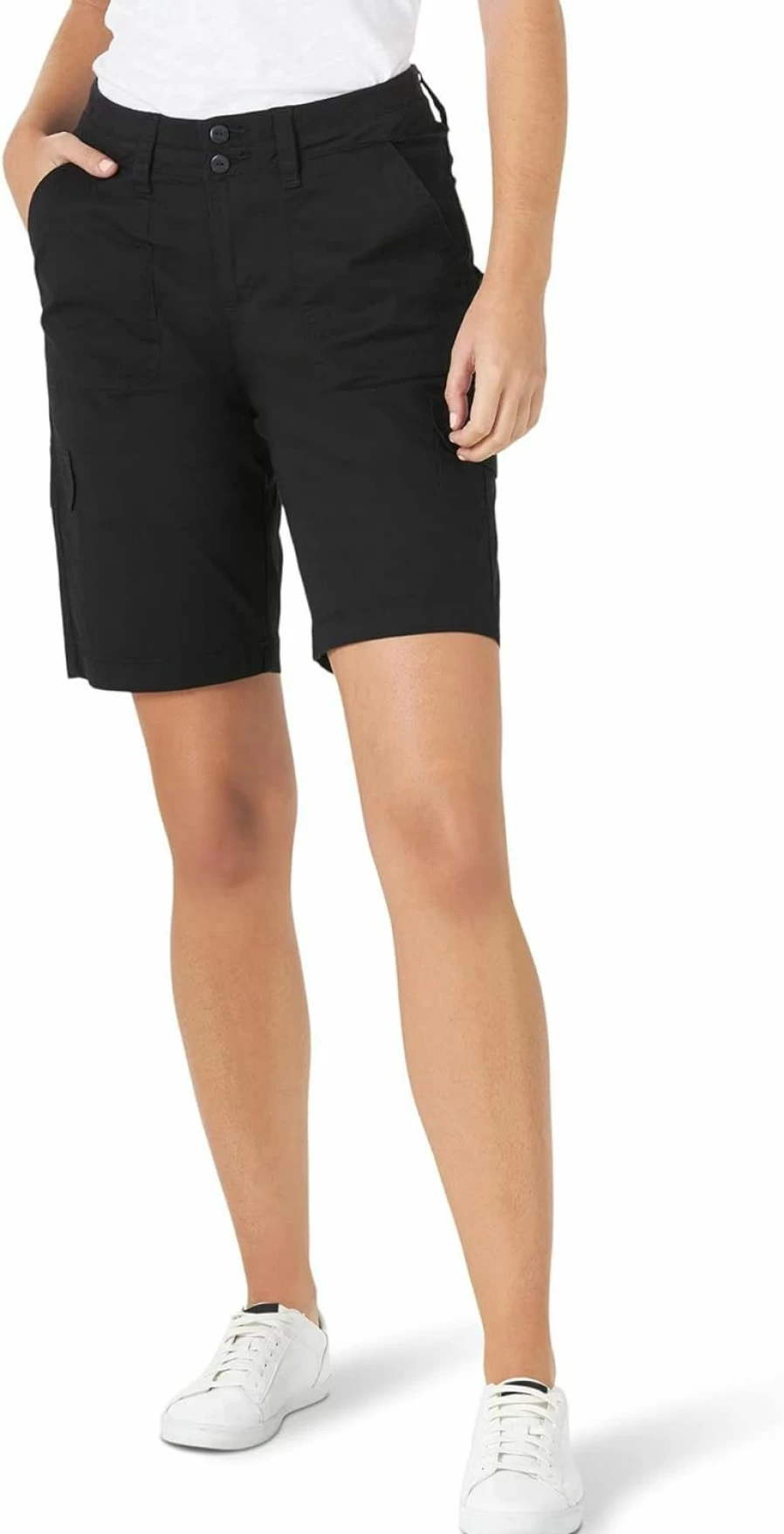 Lee Women's Avey Knit Waist Cargo Bermuda Shorts - Relaxed Fit Comfort & Style