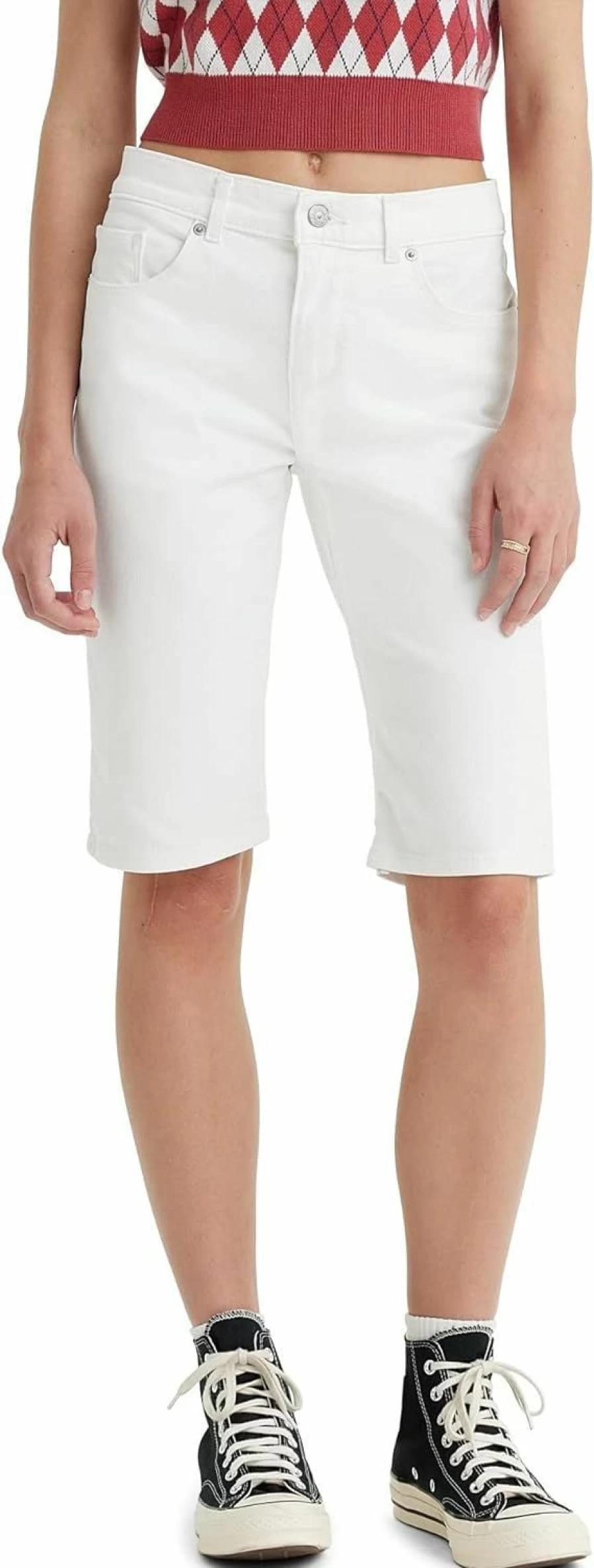 Levi's Women's High-Waisted Bermuda Shorts - Classic Denim Comfort for Summer