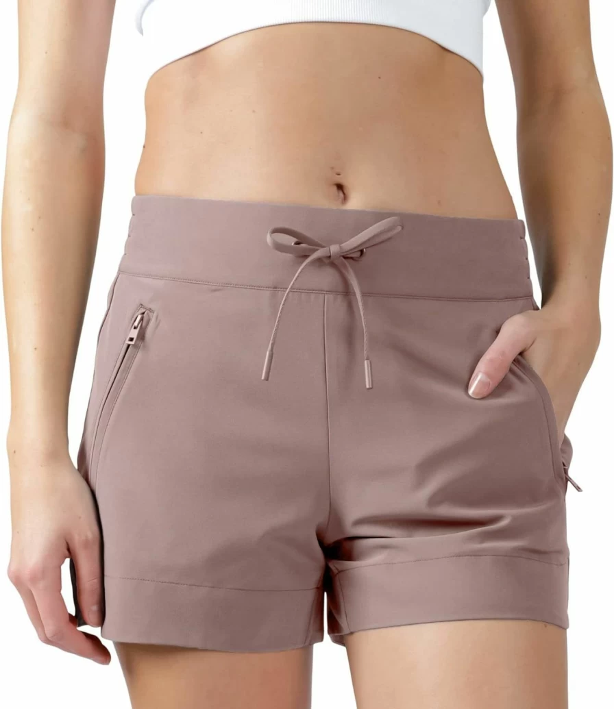 90 Degree By Reflex Men's Lightweight Stretch Walking Shorts with Side Pockets - Comfortable & Breathable Casual Shorts
