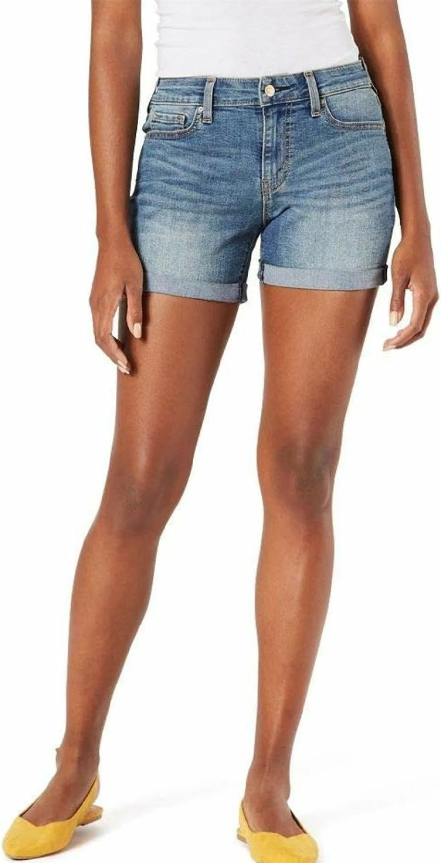 Signature by Levi Strauss & Co. Gold Label Women's Mid-Rise Shorts - Plus Size Denim Shorts for Women