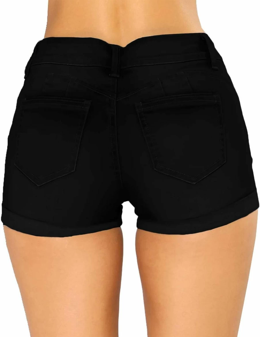 Govc Women's Stretchy Denim Shorts - High Waist Casual Summer Jeans for Juniors