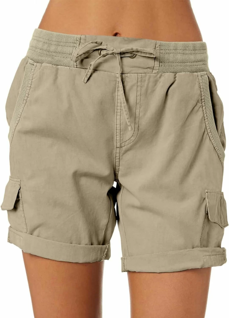 Dokotoo Women's High Waist Casual Shorts with Pockets - Relaxed Fit Hiking Outdoor Summer Shorts S-XL 2024