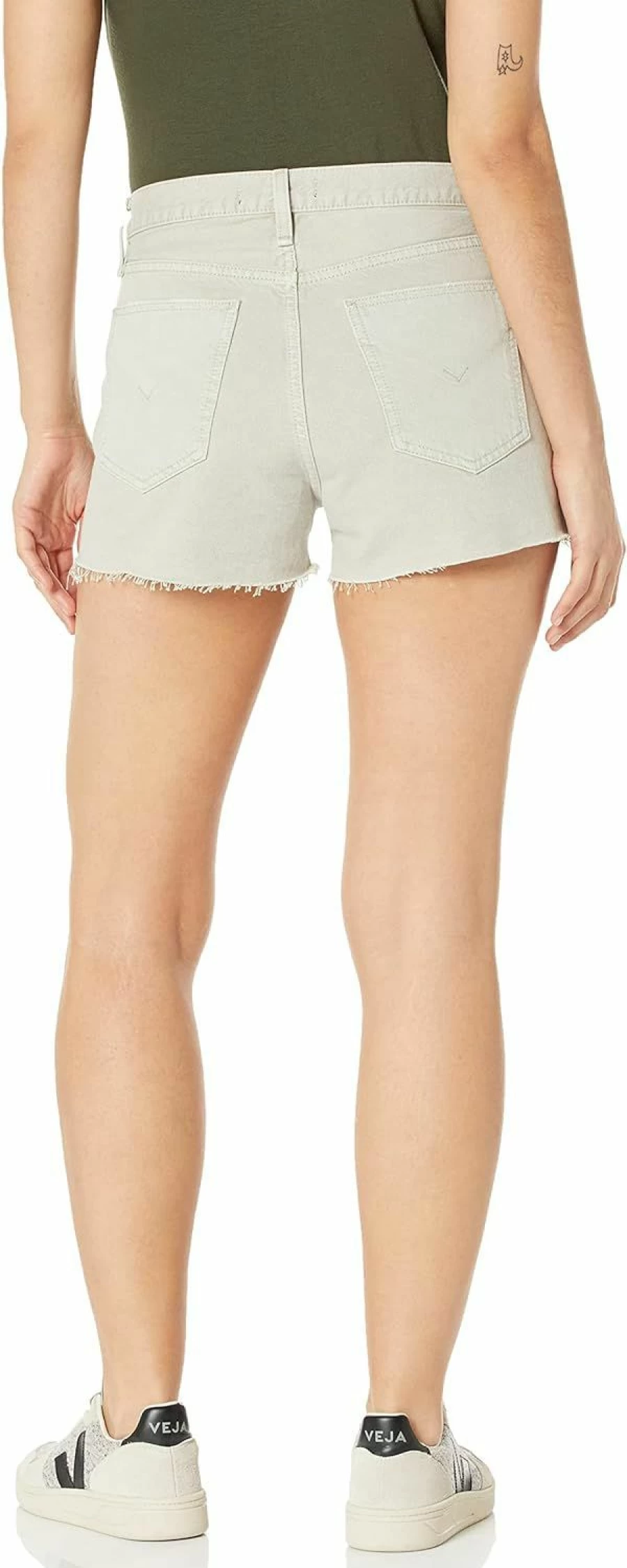 HUDSON Women's Lori High Rise Distressed Denim Shorts - Classic Cut Off Jean Shorts for Women