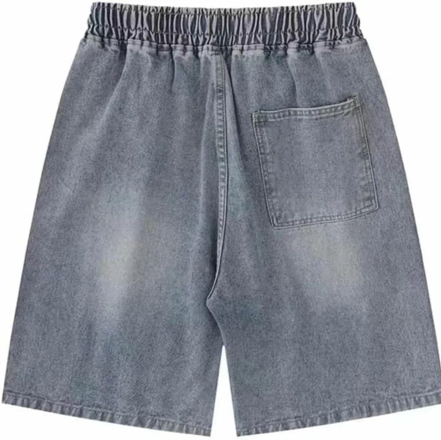 Ponitrack Y2K Baggy Denim Shorts for Women - Vintage Patchwork Jorts with Wide Leg Casual Comfort